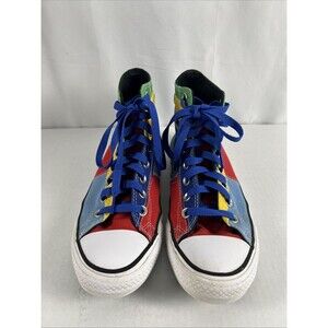 Converse All Star patchwork colorblock high-top sneakers. Men Size 7/W9